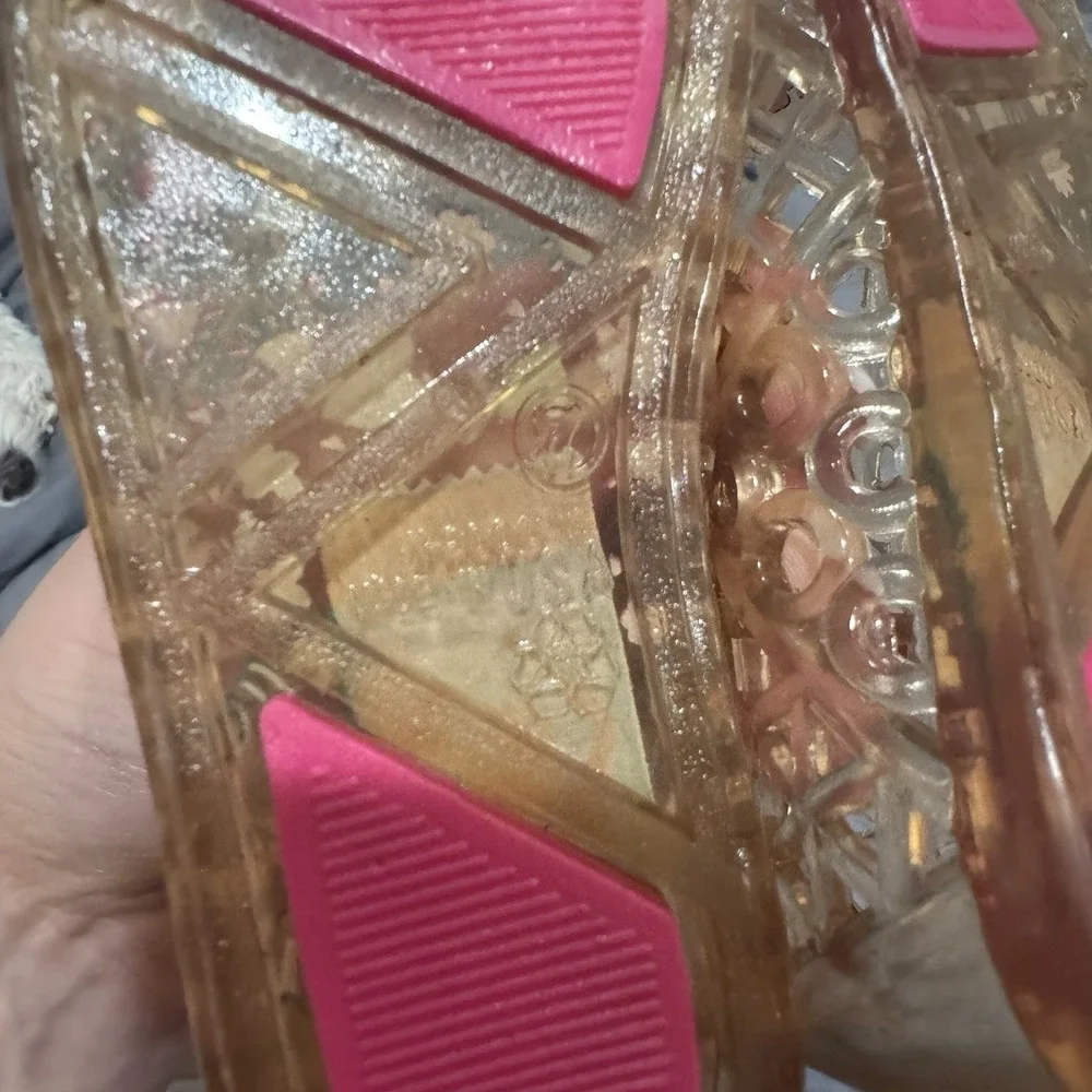 Disney Minnie Mouse Vintage 1980s Toddler Girls Jelly Shoes Size 7 Pink
